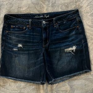 American Eagle Outfitters Blue Cut-Off Jean Shorts